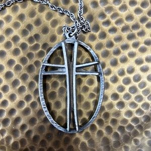 Modern cross necklace